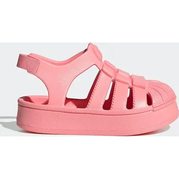 Dívčí sandály Dětské sandály adidas Originals SUPERSTAR SANDAL JI2805 oranžová 32X, EUR 25