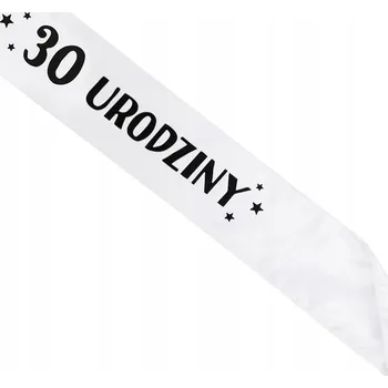 Party dekorace ŠERPA K 50. NAROZENINÁM BÍLÁ 85 cm