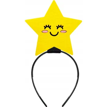 Čelenka ČELENKA VESELÁ HVĚZDIČKA USMĚVAVÁ BETLÉM HVĚZDA BETLÉMSKÁ PLST ŽLUTÁ