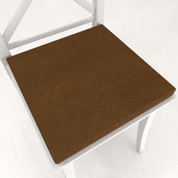 Podsedák Čtvercový podsedák z imitace broušené kůže Alcantara ALC-017 Hnědý rezavá - 38x38x3 cm