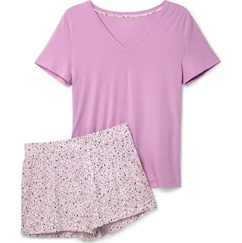 Dámské noční prádlo 719537 - Tchibo - Krátké pyžamo - pro ženy - vel. S 36/38 - barva: růžová/s potiskem