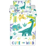 Jerry Fabrics Povlečení do postýlky 100x135 + 40x60 cm - Dino "Cute and wild"