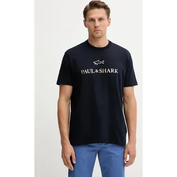 Pánské tričko Bavlněné tričko Paul&Shark Knitwear 99311007 námořnická modř 59X, vel. XXL
