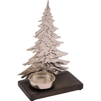 Svícen Svícen se stromkem na podstavci, 15x9x23,5cm, ks|Ego Dekor
