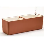 PLASTIA Samozavlažovací truhlík PLASTIA BERBERIS 60 cm terakota + slonová kost