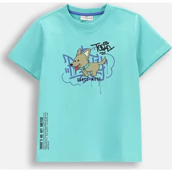 Chlapecké tričko Chlapecké tričko tyrkysové, triko s krátkým rukávem, velikost 104 Coccodrillo WC5