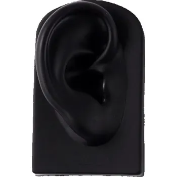 Piercing Silikonový model pravého ucha 7,8 × 4,9 × 4 cm Měkký tréninkový model pro nácvik piercingu a tetování černá