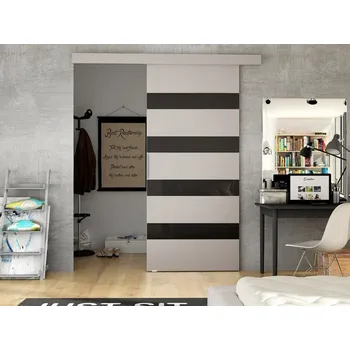 Interiérové dveře Posuvné dveře Rubi 70 V, Barva: kašmír / černý lacobel MIRJAN 5903211459207