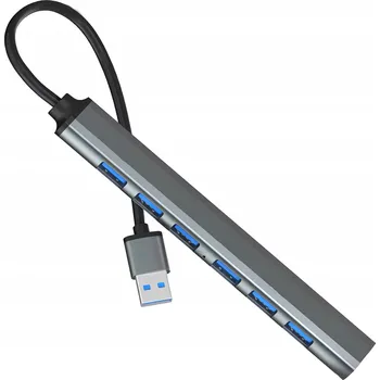 USB hub USB 3.0 HUB Rozbočovač 7v1 USB Slim