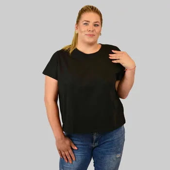 Dámské tričko Dámské tričko tričko Captain Mike Bavlněné černé 5XL