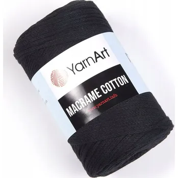 Příze Macramé bavlněná šňůra na makramé 750 černá