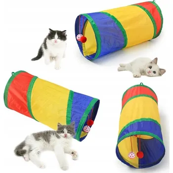 Hračka pro kočku Tunel Pro Kočky Dlouhý Skládací Hračka Úkryt XXL 125 cm MOŽNOST SPOJENÍ