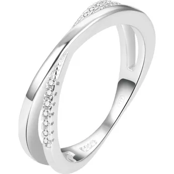 Prsten Půvabný dvojitý prsten ze stříbra AGG225 Beneto / Obvod: 56 mm - 56 mm