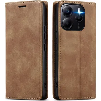 Pouzdro na mobilní telefon Flipové pouzdro NSTYL pro Xiaomi Redmi Note 14 4G hnědé