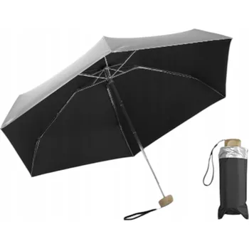 Mini deštník #cool_items manuální skládací deštník s pouzdrem, černý