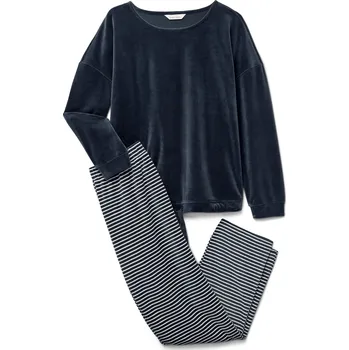 Dámské pyžamo 720646 - Tchibo - Pyžamo z plyšového úpletu - pro ženy - vel. M 40/42 - barva: modrá