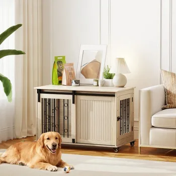 klec pro psa Pojízdná klec pro psy | dub