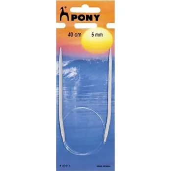 Jehlice Jehlice na pletení s teflonovou šňůrou Pony 40 cm 5 mm 47611