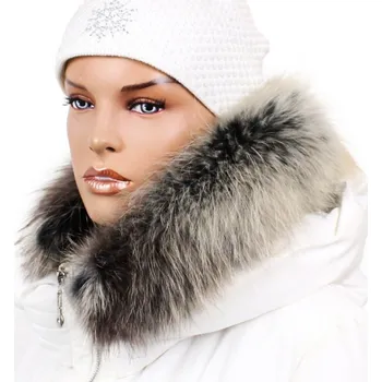 Sikora Kožešinový lem na kapuci - límec mývalovec arctic snowtop M 31/30 (50 - 55 cm)