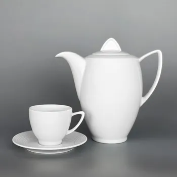 Konvice na čaj Thun 1794 LEA kávová souprava bílá 13 dílná