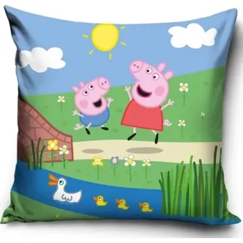 Povlak na polštářek Carbotex Povlak na polštářek Prasátko Pepina U potůčku 40x40cm