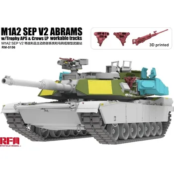 Plastikový model Ryefield model 1/35 M1A2 SEP V2 w/Trophy APS & Crows LP & workable tracks