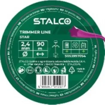 Struna do sekačky Žací struna hvězdicová 1,6mm x 15m STALCO S053997042