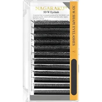 Umělé řasy Řasy Nagaraku 3D W-shape D, 0.07, 8 mm