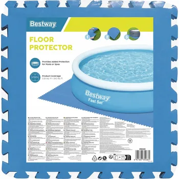 bazénová podložka Podložka pod bazén Bestway, 9 kusů, 50 x 50 cm