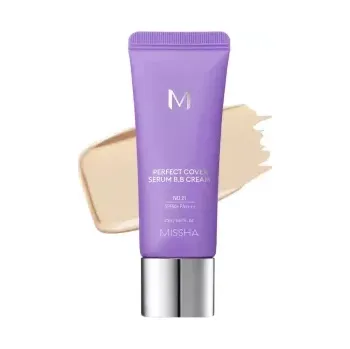 MISSHA PERFECT COVER SERUM B.B. CREAM pečující BB krém s UV ochranou No.21 Light Beige 20ml