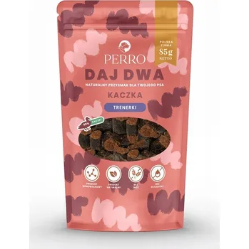 Pamlsek pro psa Perro Daj Dwa sušené pamlsky pro psy, tréninkové, kachní, 85g