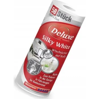 Utěrka Deluxe role hedvábně bílé utěrka , 50 listů
