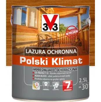 barva a nátěr na dřevo Lazura s voskem V33 2,5 l hnědá satén