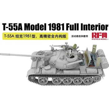 Plastikový model Ryefield model 1/35 T-55A Medium Tank Full Interior Kit
