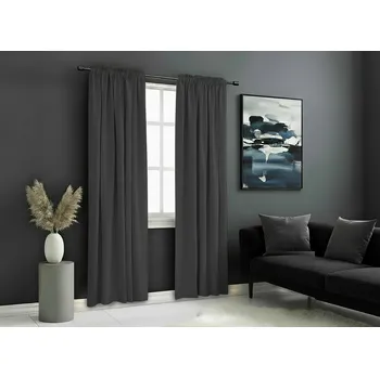 Zatemňovací závěs s řasící páskou "BLACKOUT" VIGO 135x250 cm, grafitová, (cena za 1 kus) MyBestHome