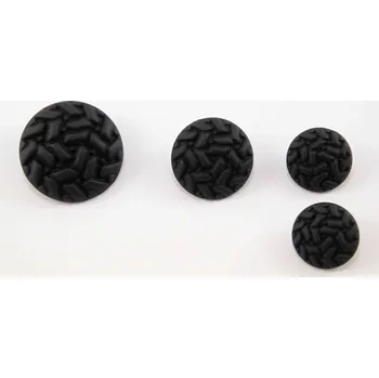 Knoflík Luxusní kovový knoflík - hrubé zdobení - matný - černý - průměr 1,8 cm