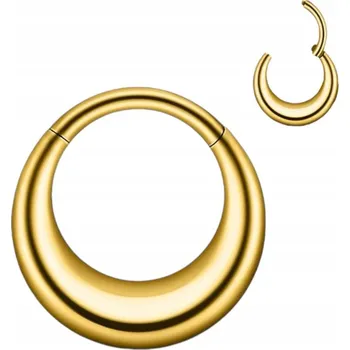 Piercing PIERCING Titanový kroužek Clicker Zlatý Lobe Helix Septum 1,2/10