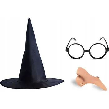 Karnevalový kostým KOMPLET ČARODĚJNICE KOSTÝM ČARODĚJNICE HALLOWEEN 3 díly