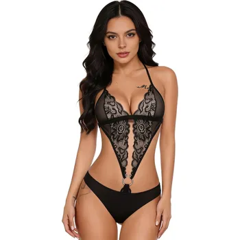 Souprava dámského spodního prádla Medvídárek Dámská souprava spodního prádla H159 - černá Velikost: S