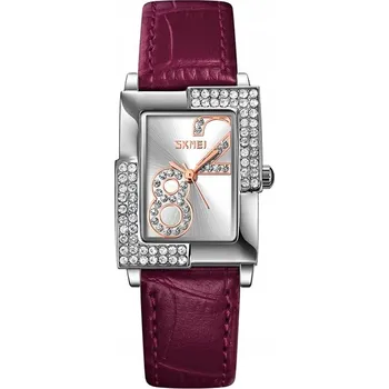 Hodinky Dámské hodinky SKMEI skm.192891f.wm analogové s kožený opasek a zirkony