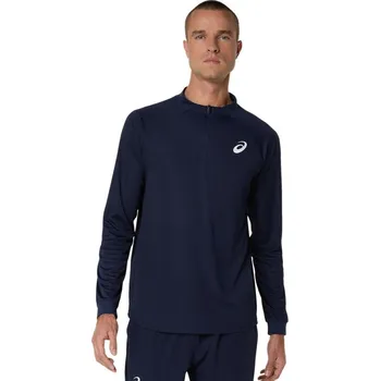 Pánské tričko Pánské tenisové tričko Asics Match Long Sleeve 1/2 Zip Modrý (S)