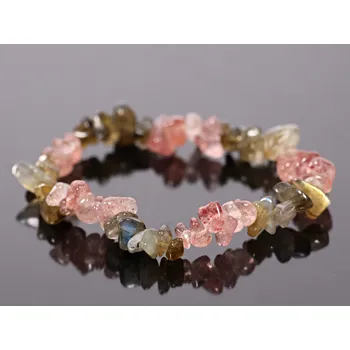 Náramek Magieprirody.cz Náramek Labradorit + Křemen jahodový #1022 z přírodních kamenů