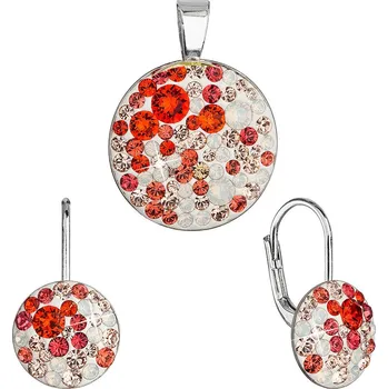 Souprava šperků EVOLUTION GROUP CZ Sada šperků s krystaly Swarovski náušnice a přívěsek - 39178.3