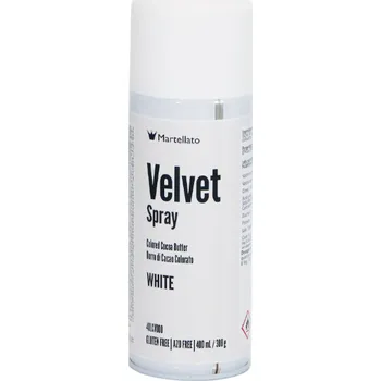 Potravinářské barvivo MARTELLATO VELVET SPREJ BÍLÝ 400ml
