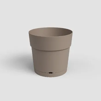 Květináč Květináč CAPRI, se zásob. na vodu, 20CM, plast, šedá|MATTE TAUPE|Artevasi