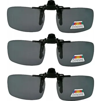 Sluneční brýle Polarizační sluneční klipy na brýle, sada 3 kusů, UV400