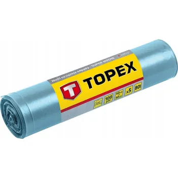 Pytle na odpadky PYTLE NA TĚŽKÝ ODPAD 80 L 100 MIC TOPEX