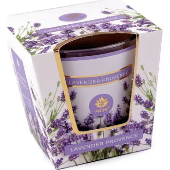 Svíčka Vonná svíčka ve skle 120 g, střední, 15 (Levander Provence) levandulová