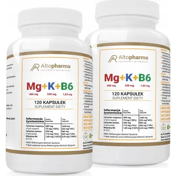 Altopharma Mg + K + B6 Hořčík Draslík Vitamín B6 120 kapslí