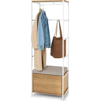 731045 - Tchibo - Předsíňová stěna »Grade« s lavicí a sedákem - barva: bílá